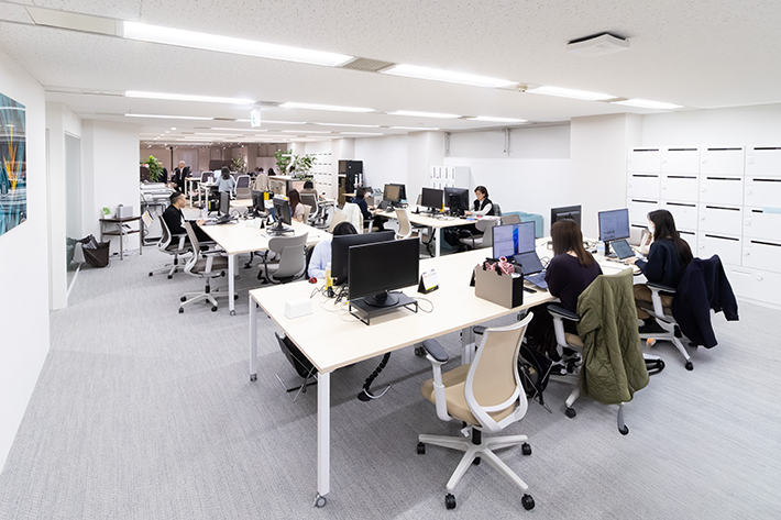 机を配置したエリア