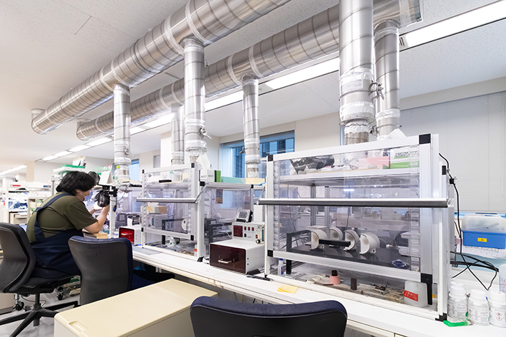 コーティング作業エリア