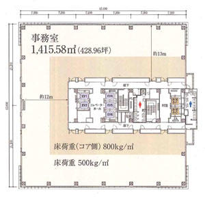 基準階貸付平面図