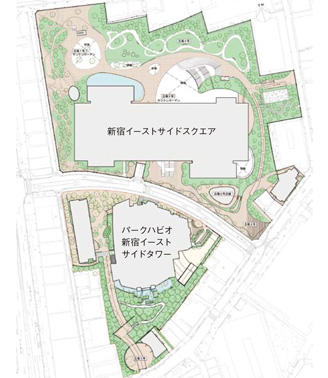 新宿イーストサイド全体計画図