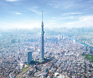 業平橋押上地区開発事業全景(完成予想CG)